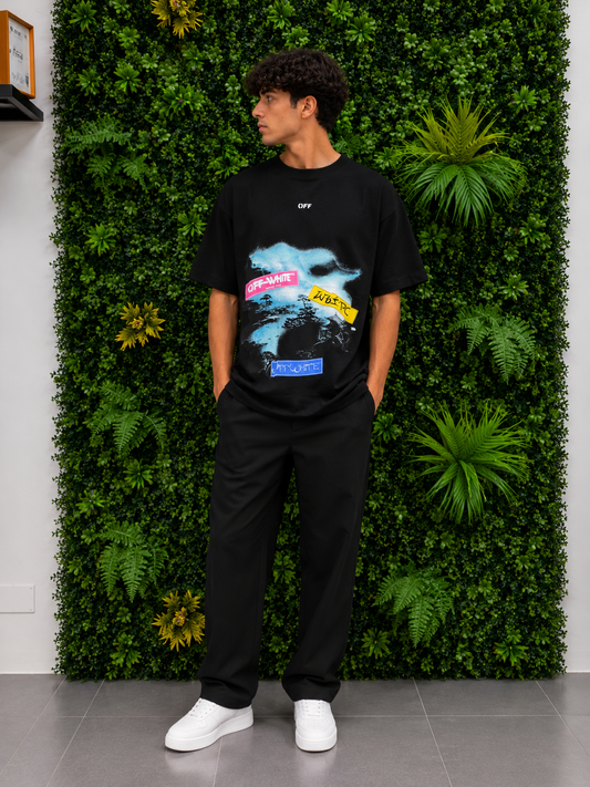 OFF WHITE T-Shirt Type Sticker Black