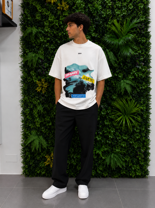 OFF WHITE T-Shirt Type Sticker White