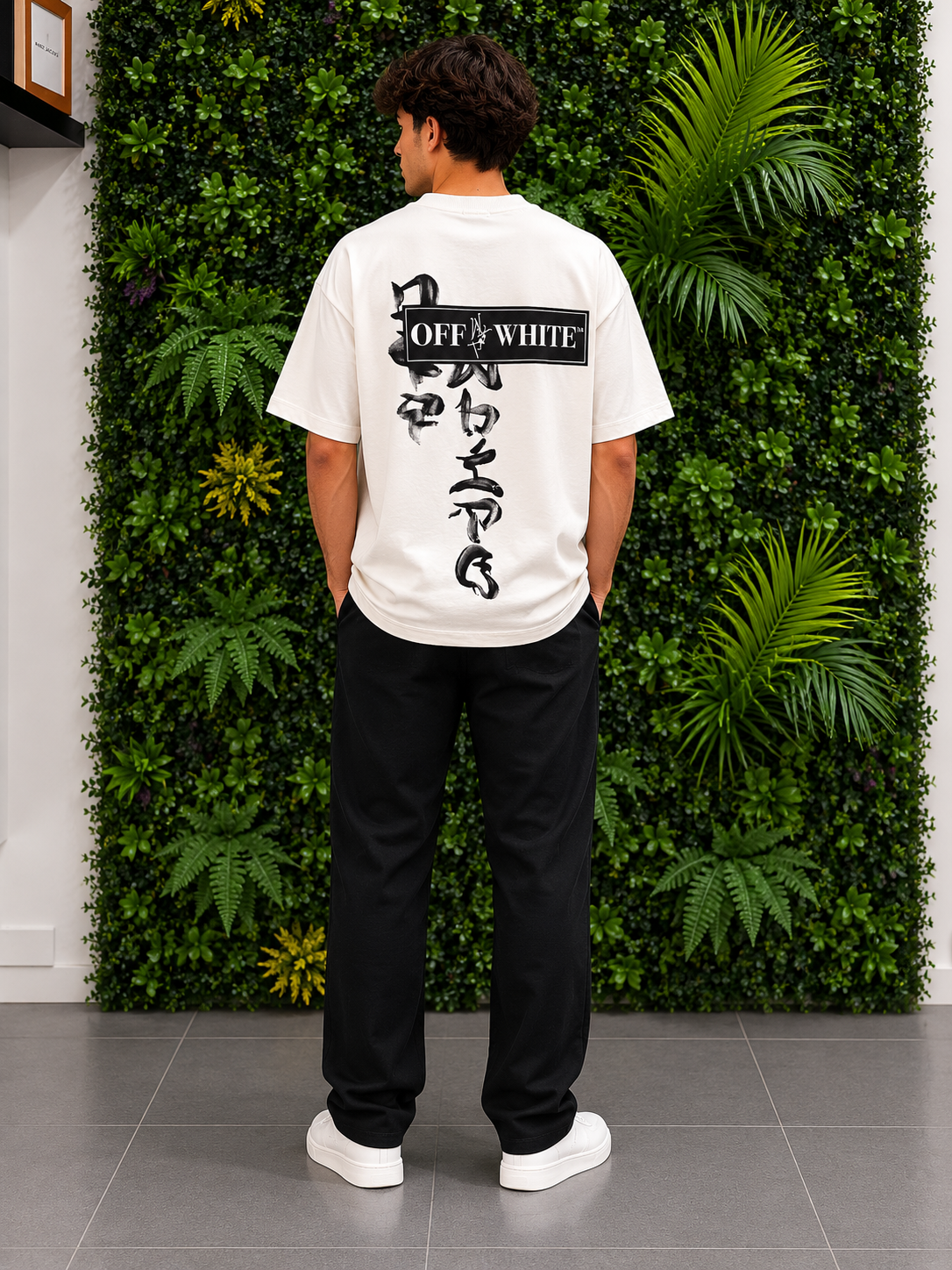 OFF WHITE T-Shirt Type Sticker White