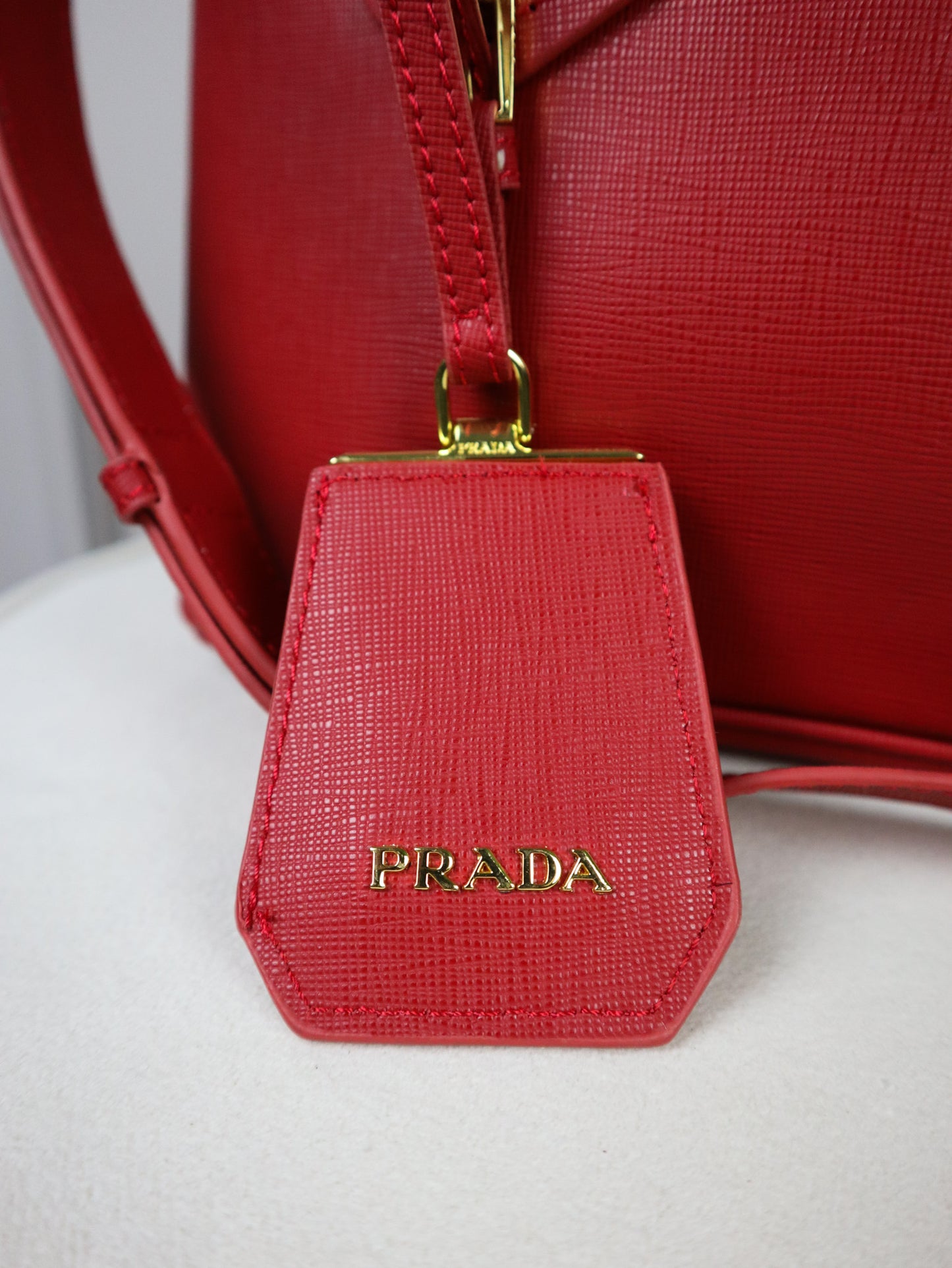 PRADA Borsa Double Small rossa