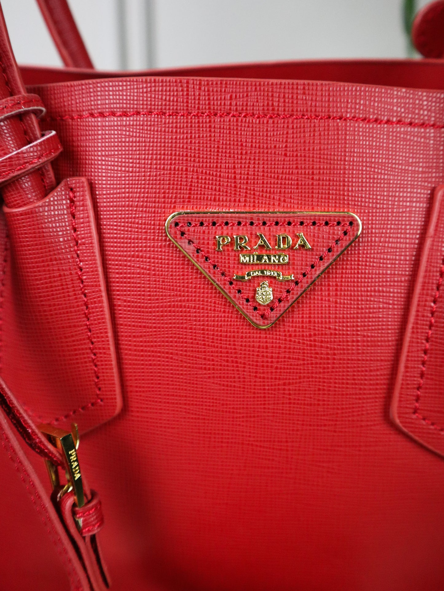 PRADA Borsa Double Small rossa