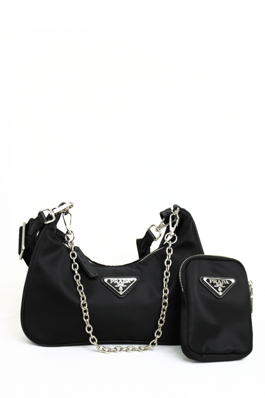 PRADA Borsa Pochette a spalla nera