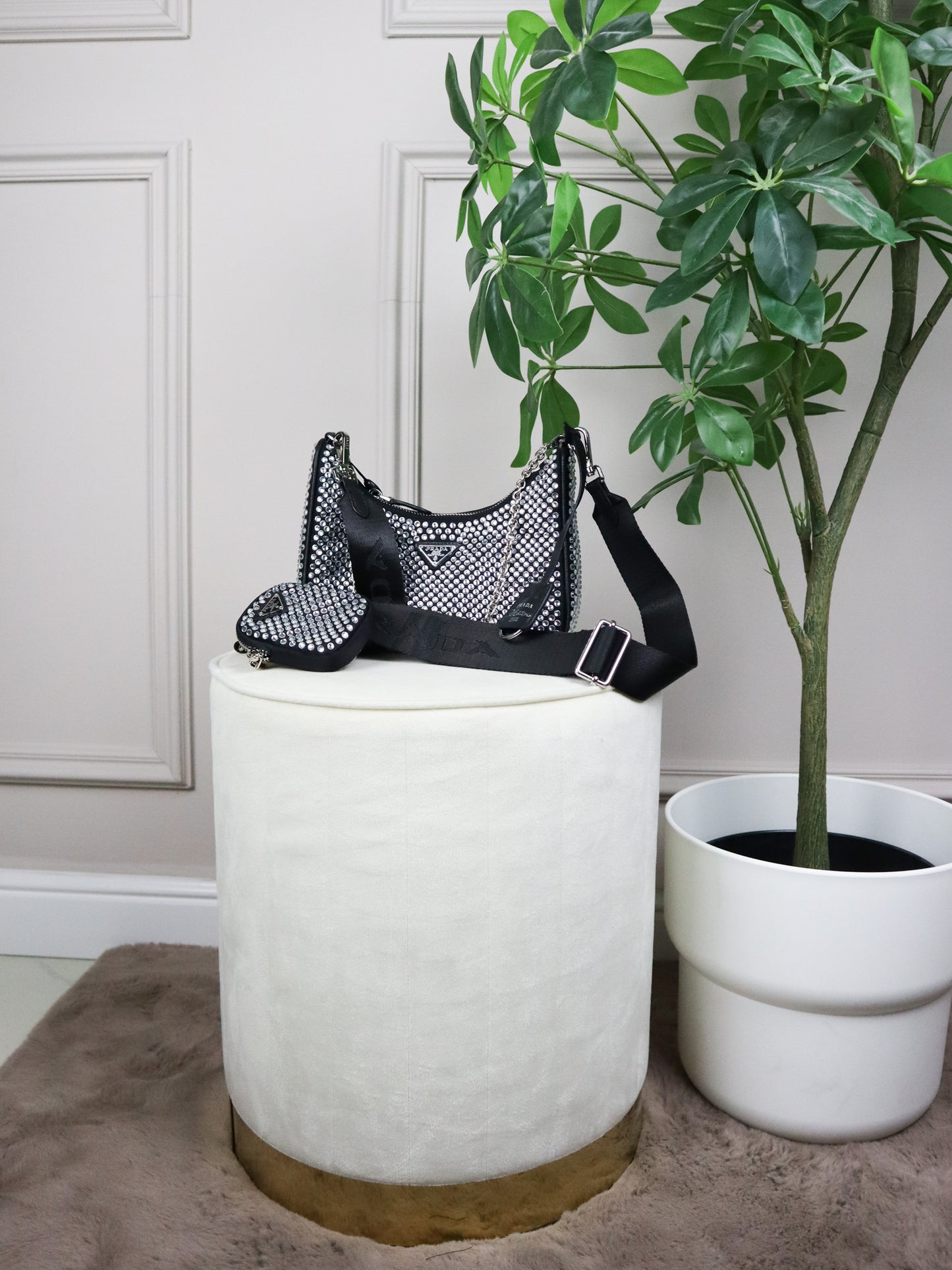 PRADA Borsa Re-Edition 2005 con paillettes