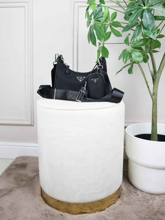 PRADA Borsa Re-Edition 2005 nera e argentata