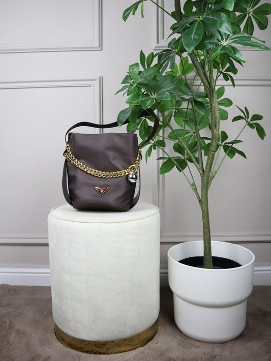 PRADA Borsa a Secchiello Petit Sac marrone