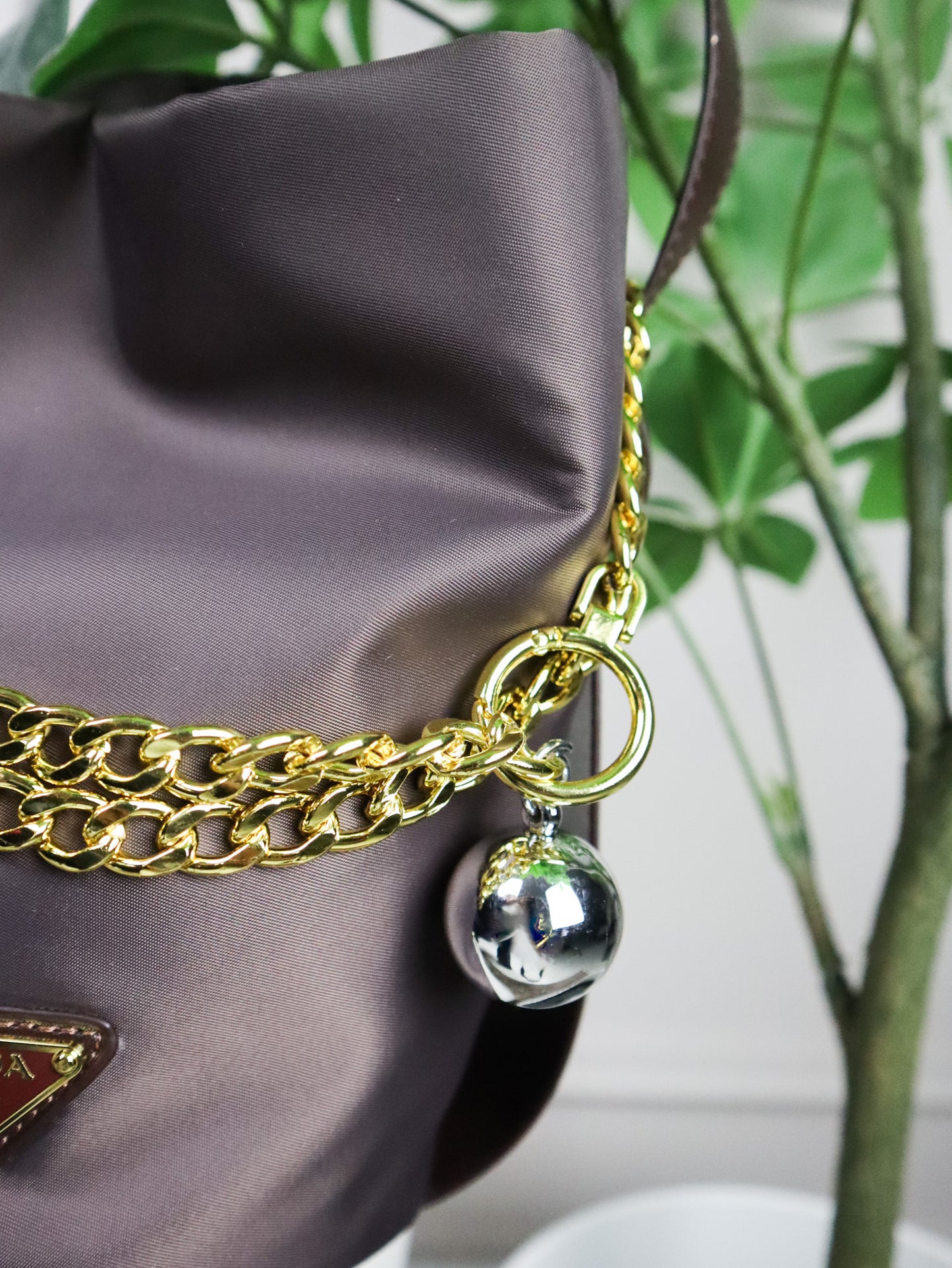 PRADA Borsa a Secchiello Petit Sac marrone