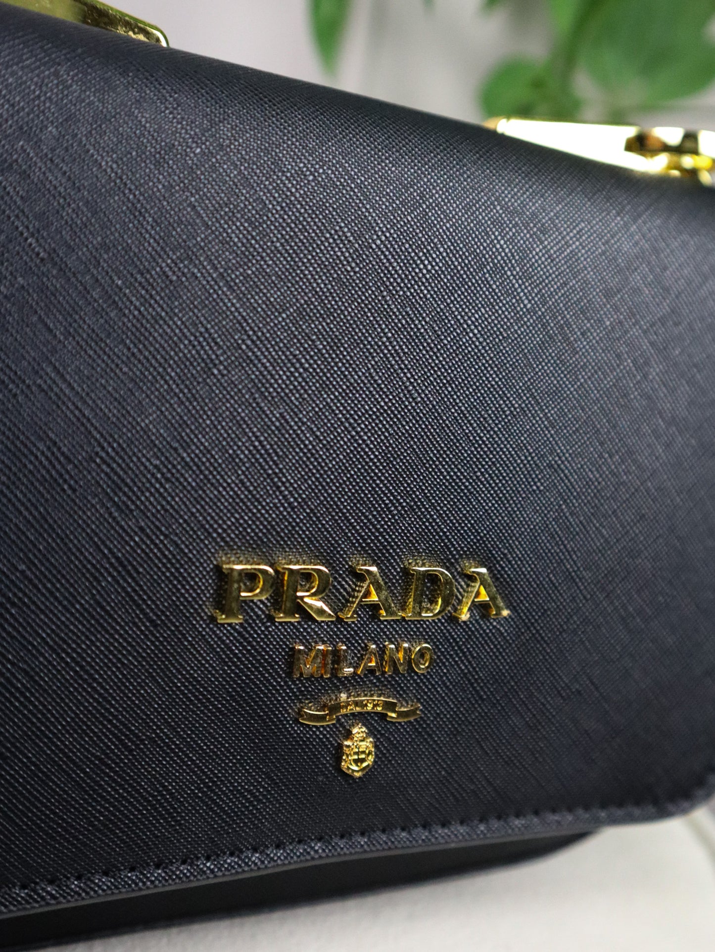 PRADA Borsa a spalla Saffiano Mini nera