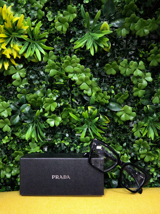 PRADA Occhiali vista rettangolari neri