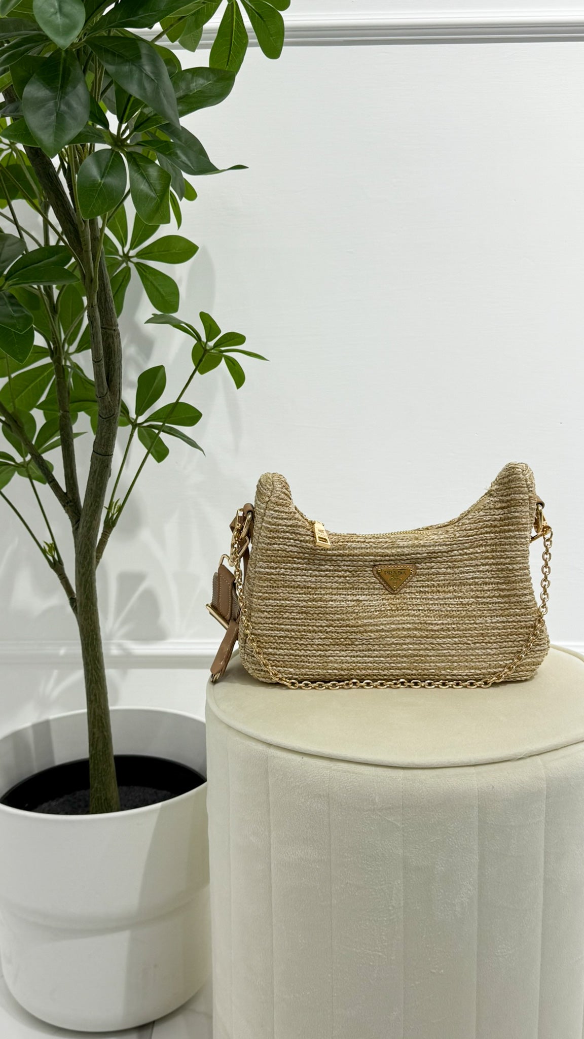 PRADA Sac Réédition 2005 raphia