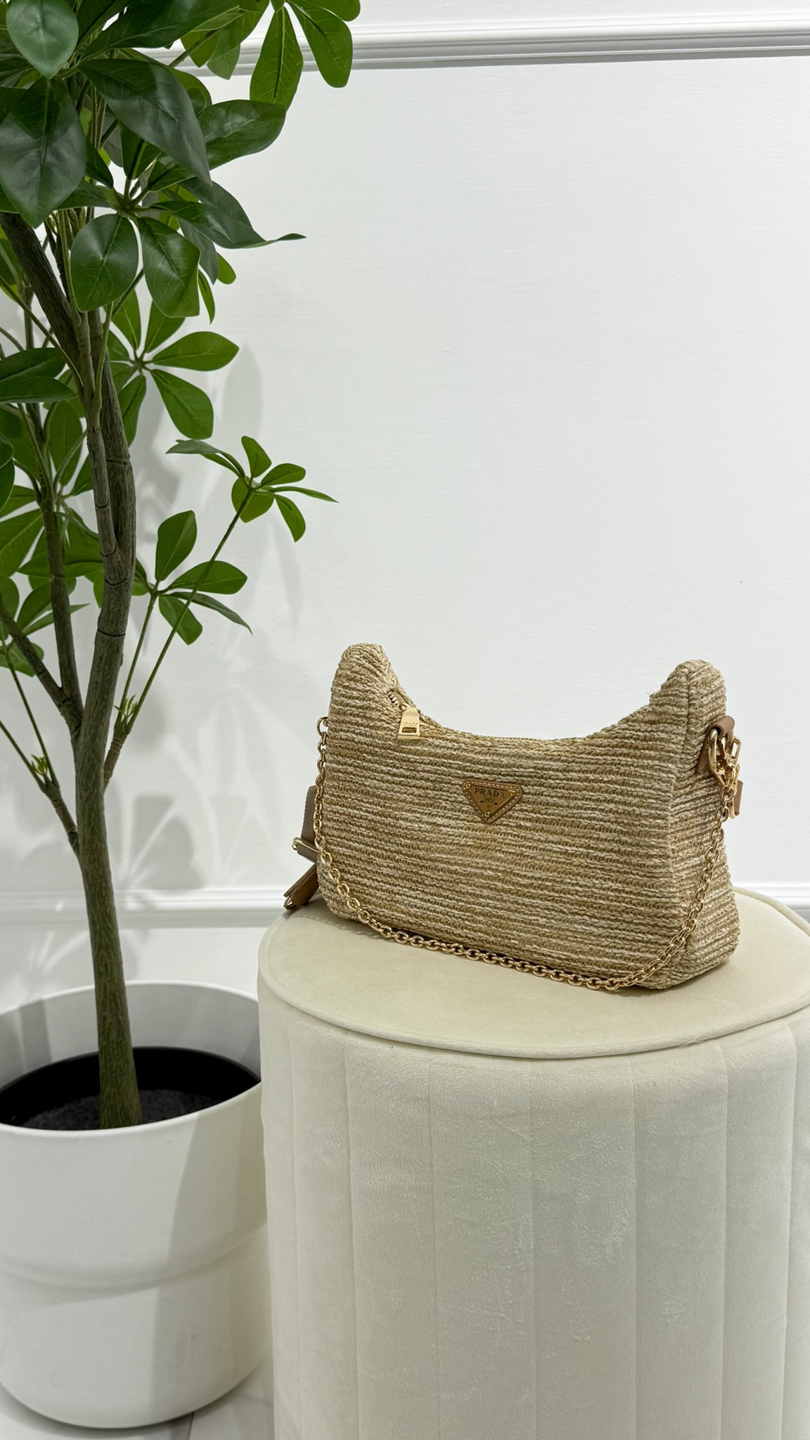 PRADA Sac Réédition 2005 raphia