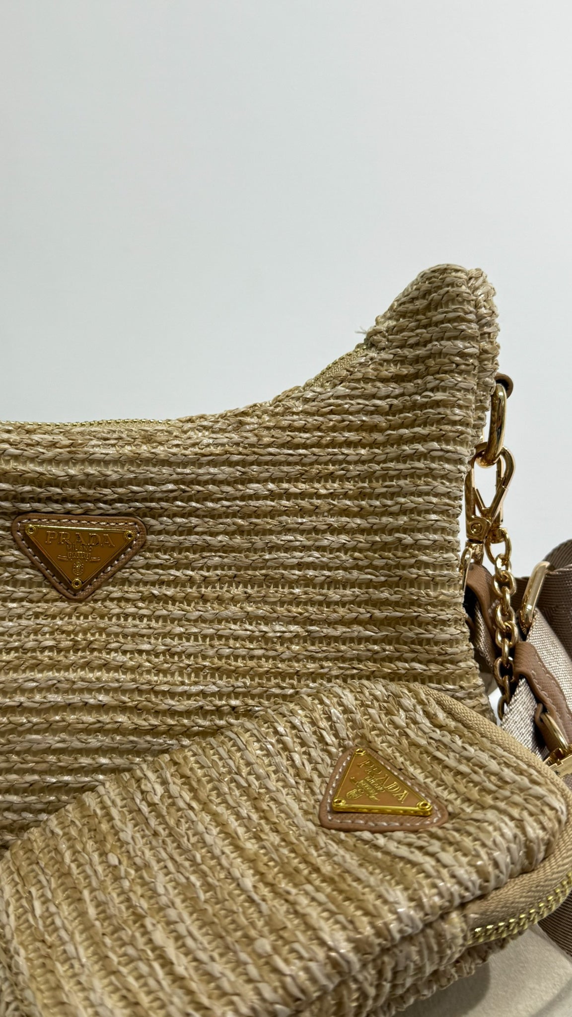 PRADA Sac Réédition 2005 raphia