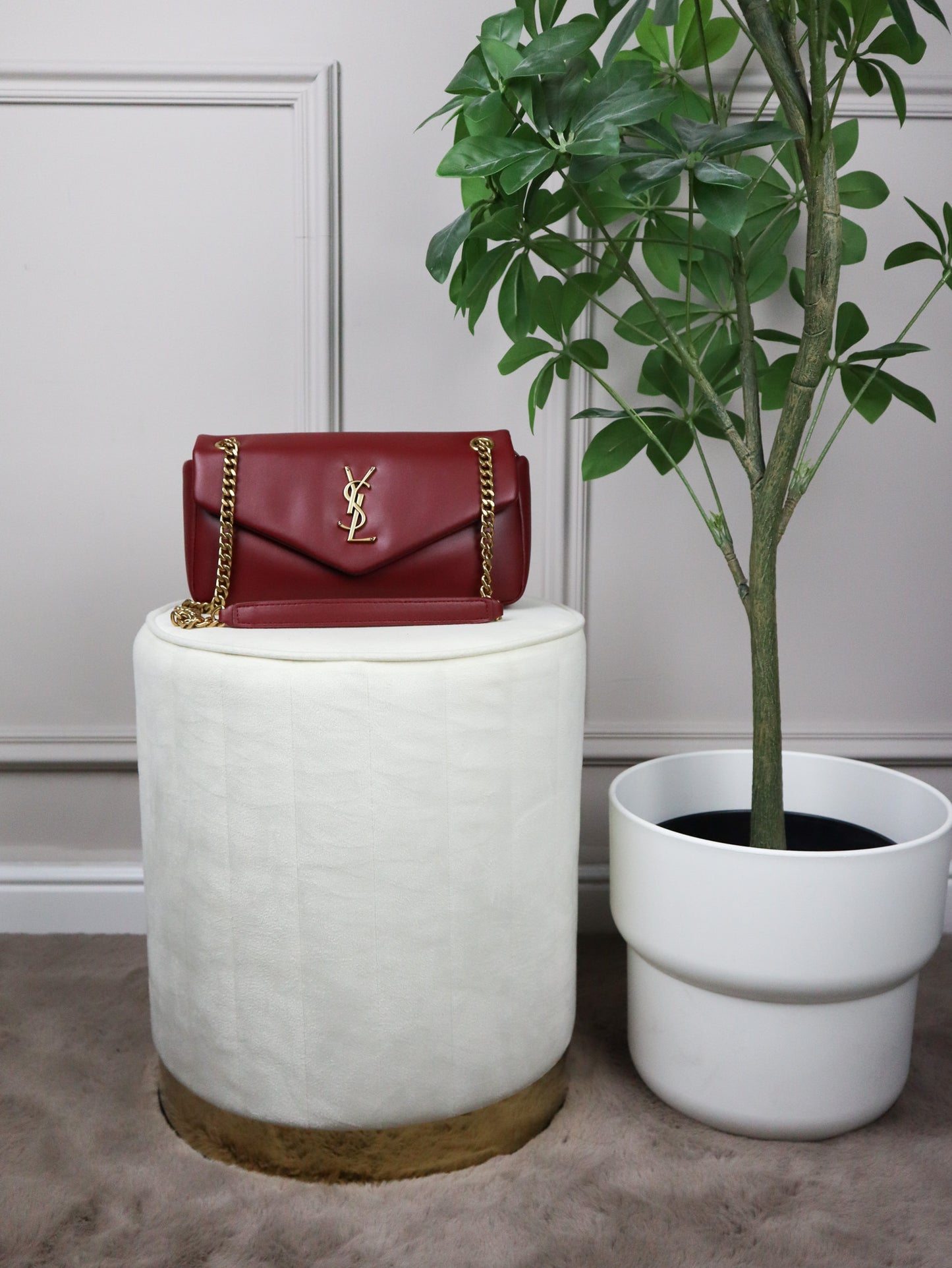 SAINT LAURENT Borsa Calypso bordeaux