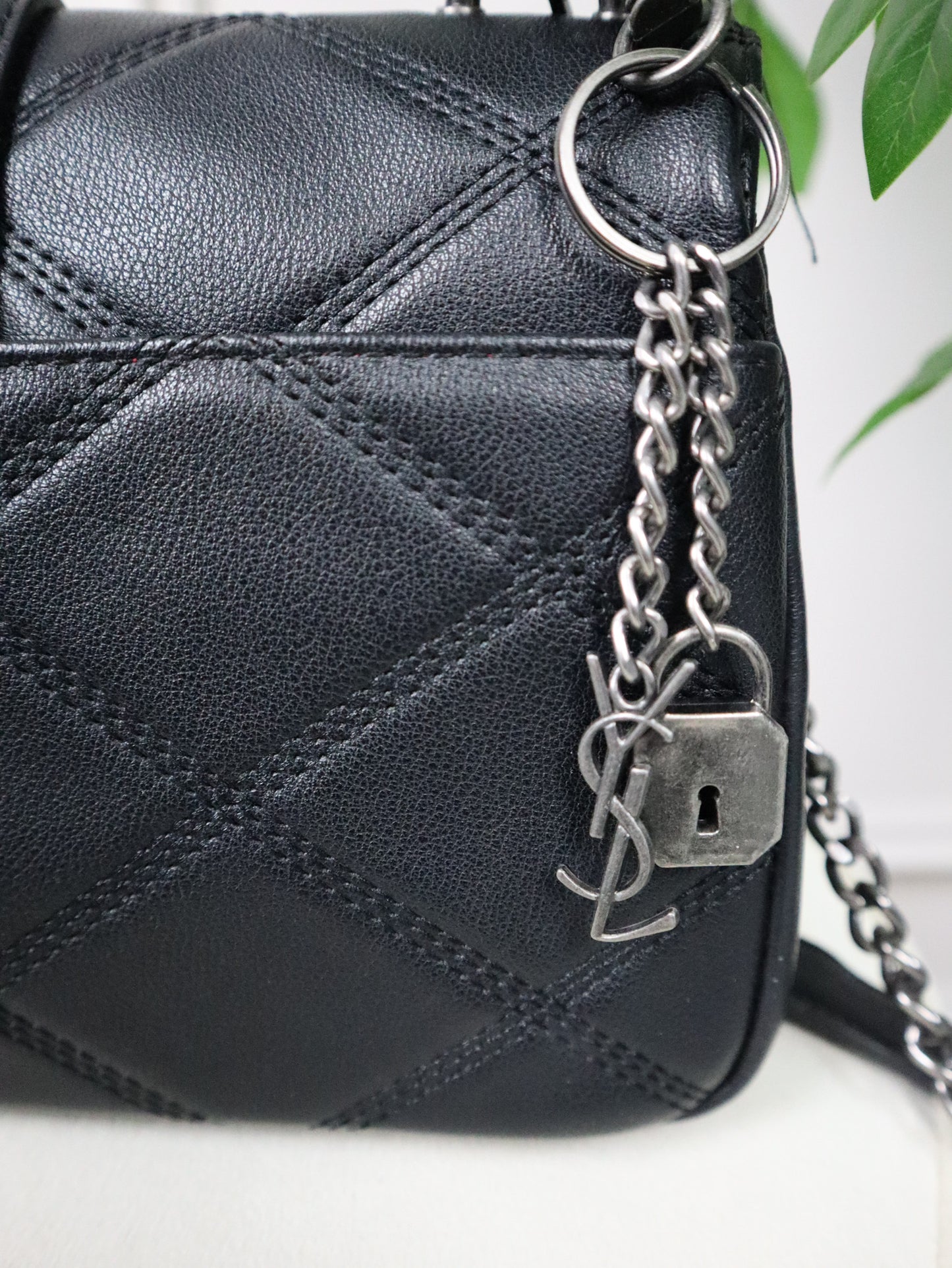 SAINT LAURENT Borsa Puffer toy nera