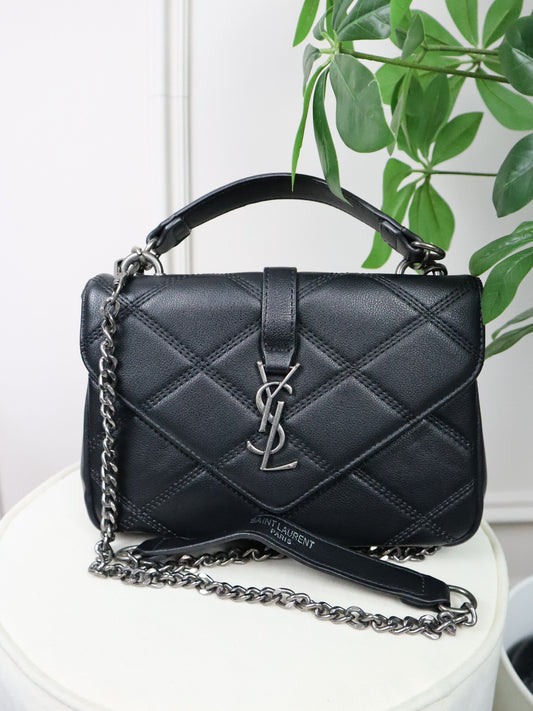 SAINT LAURENT Borsa Puffer toy nera