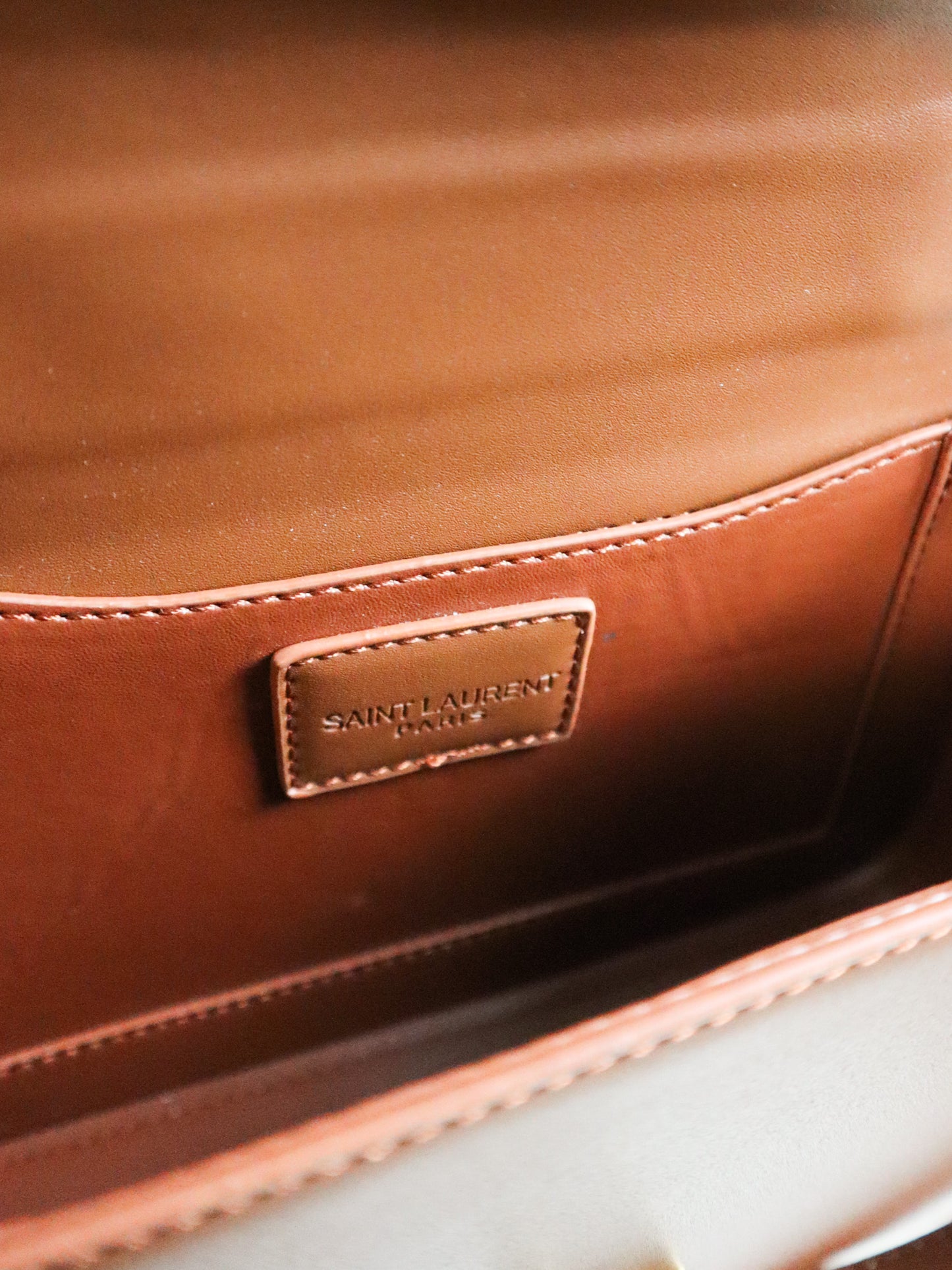 SAINT LAURENT Borsa a spalla Sunset Medium marrone