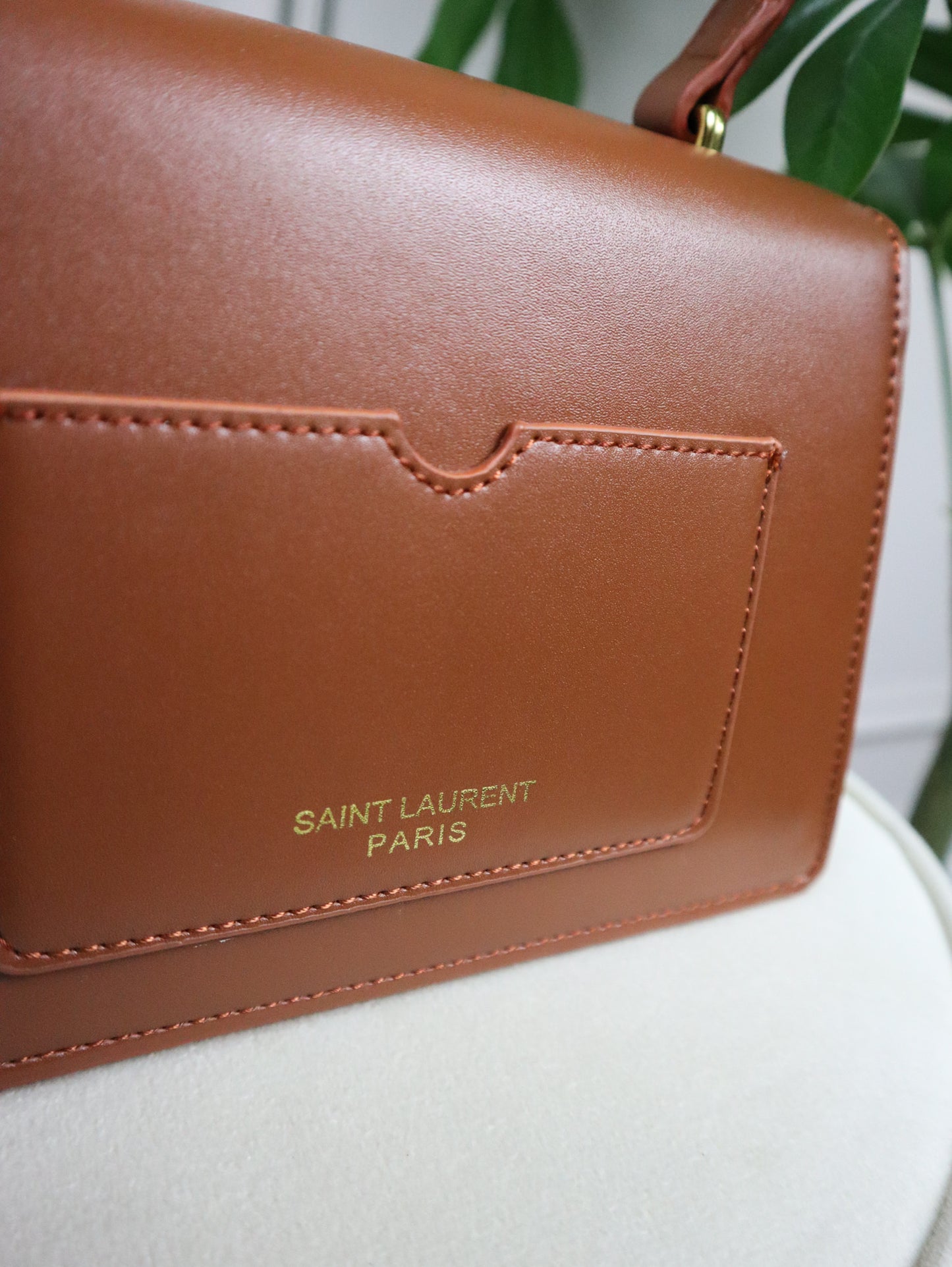 SAINT LAURENT Borsa a spalla Sunset Medium marrone