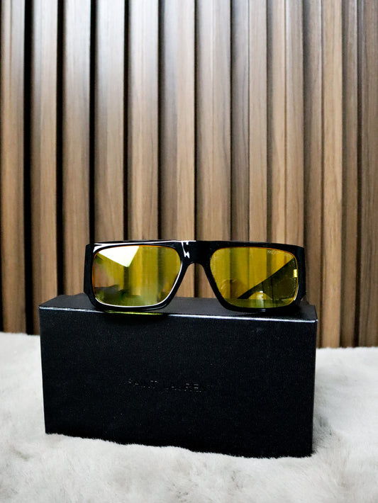 SAINT LAURENT Occhiali sole rettangolari gialli