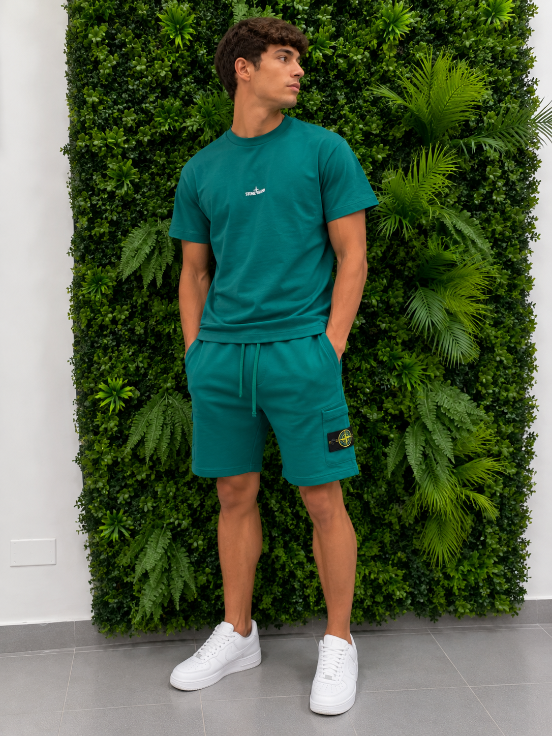 STONE ISLAND Completo verde petrolio