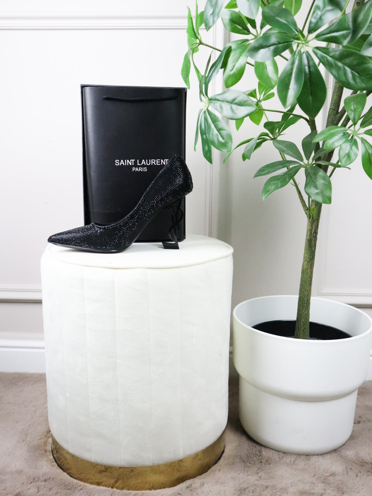 SAINT LAURENT Scarpetta nera con paillette