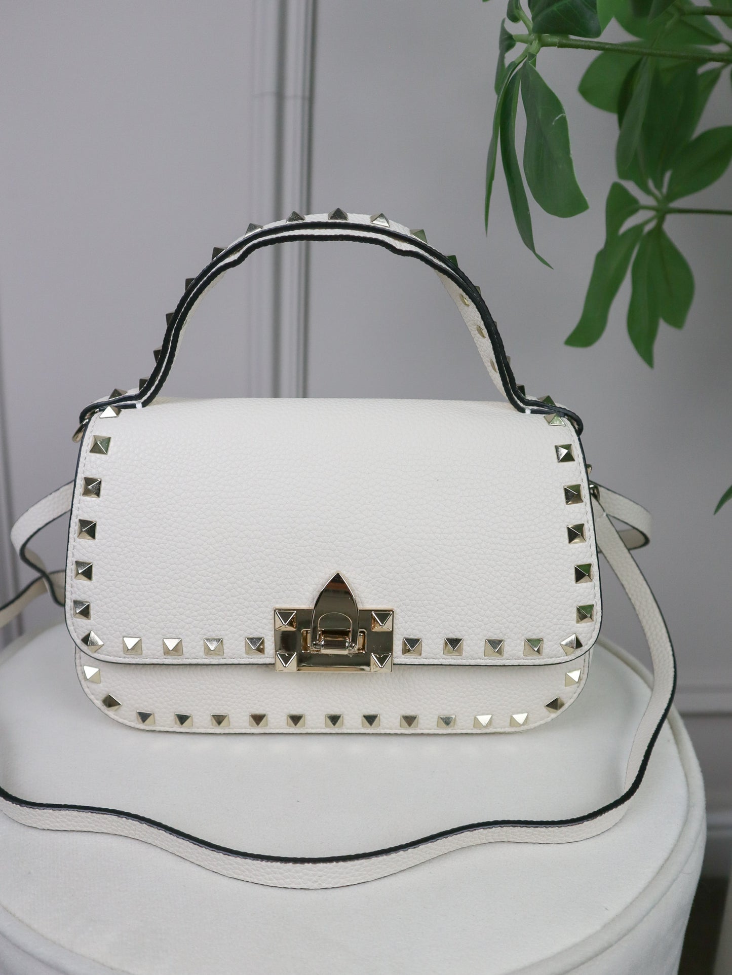 VALENTINO Borsa Rockstud bianca
