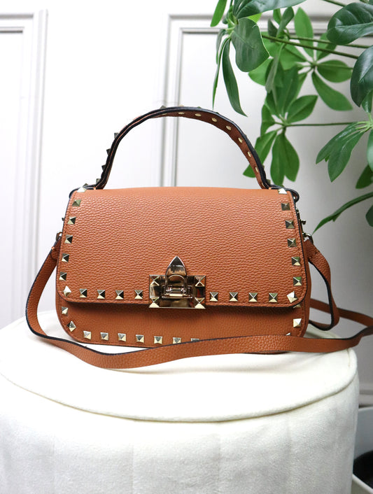 VALENTINO Borsa Rockstud marrone