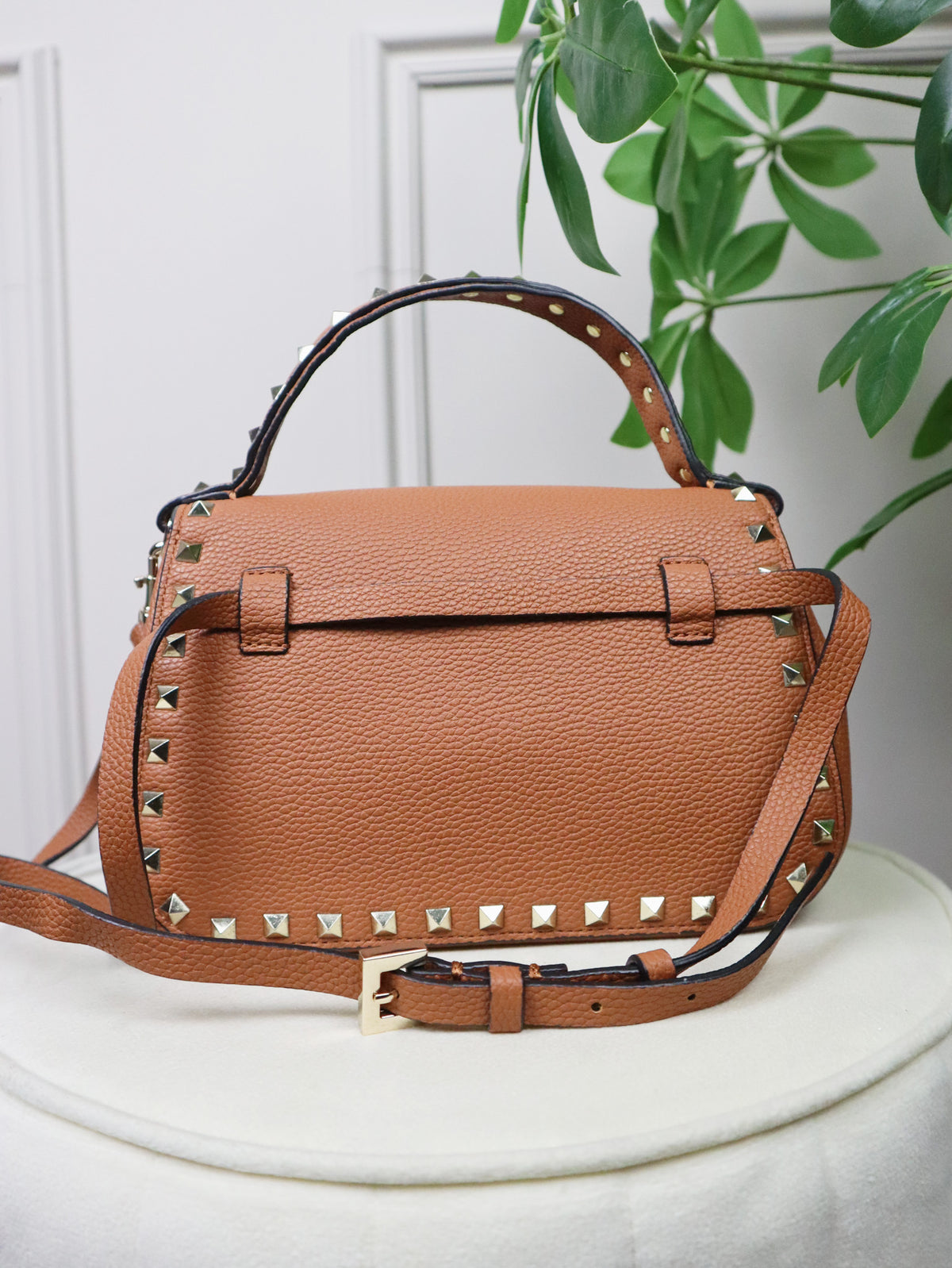 VALENTINO Borsa Rockstud marrone