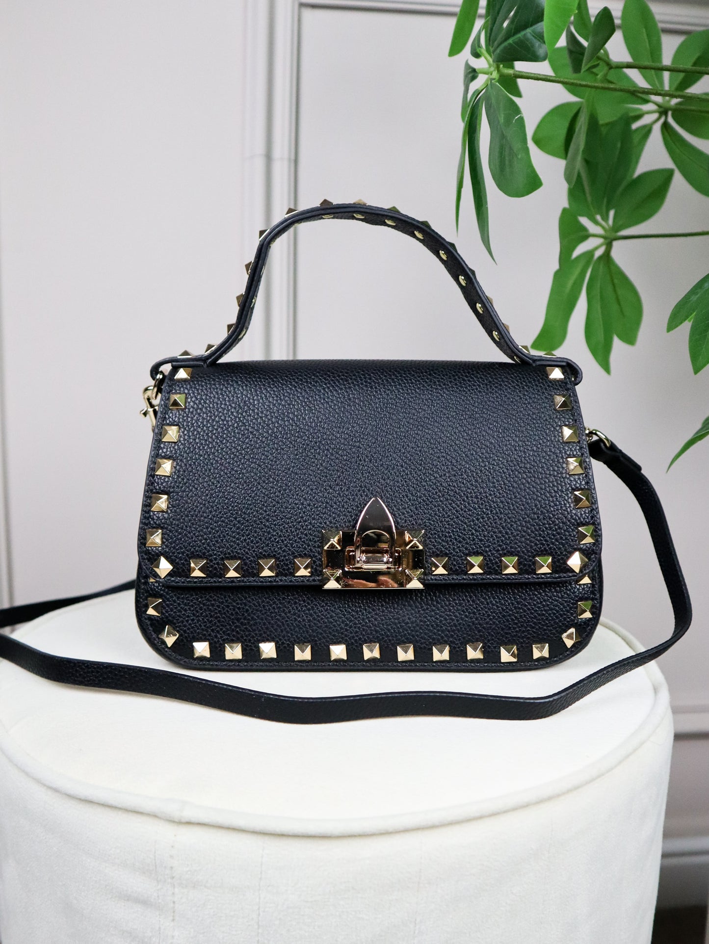 VALENTINO Borsa Rockstud nera