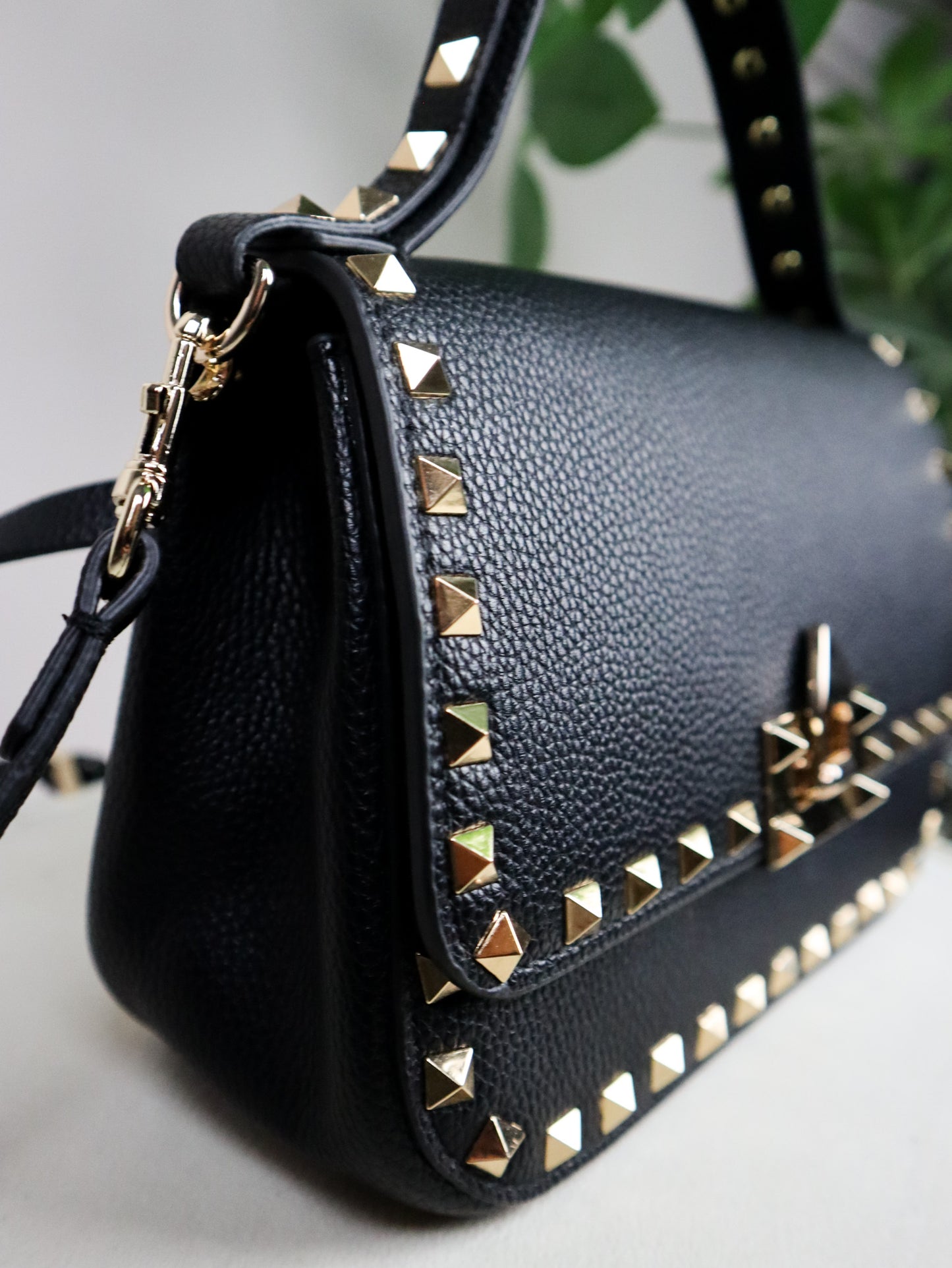 VALENTINO Borsa Rockstud nera
