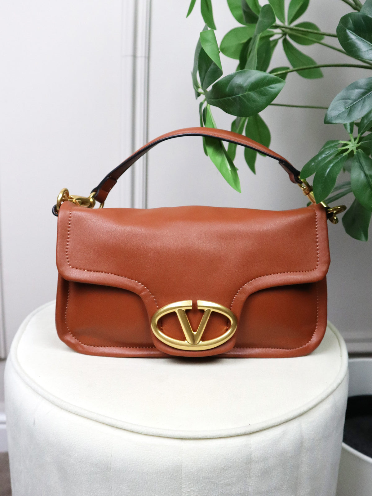 VALENTINO Borsa VLogo Moon marrone