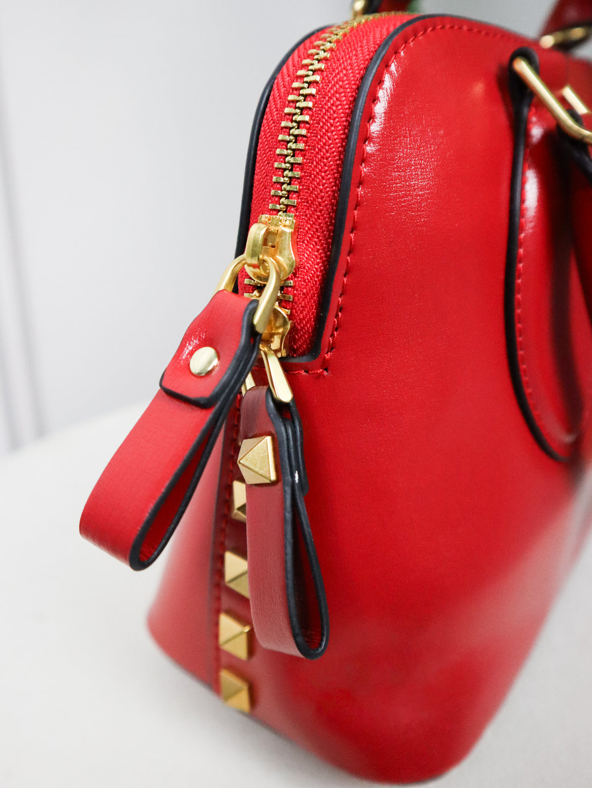 VALENTINO Borsa a Mano Rockstud Mini rossa