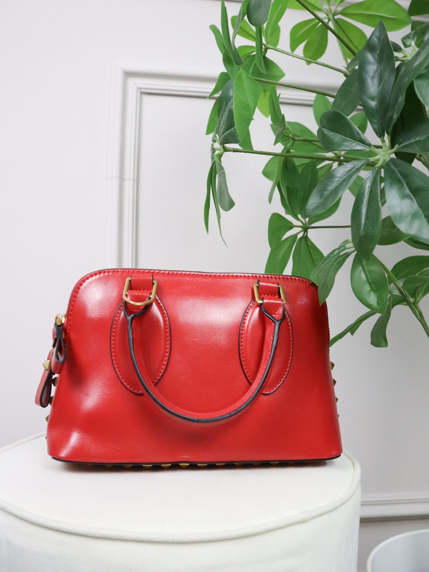 VALENTINO Borsa a Mano Rockstud Mini rossa