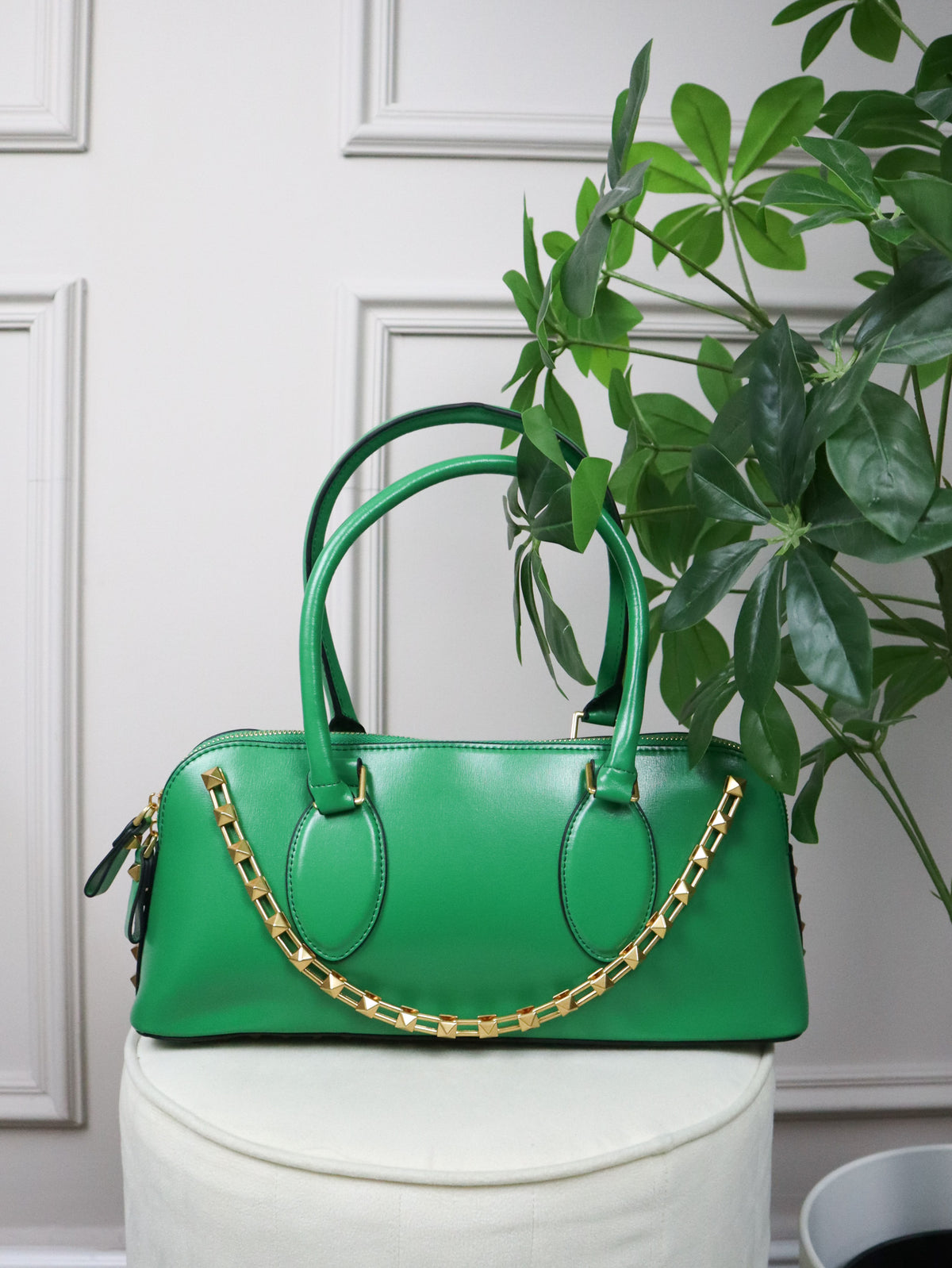 VALENTINO Borsa a Mano Rockstud verde