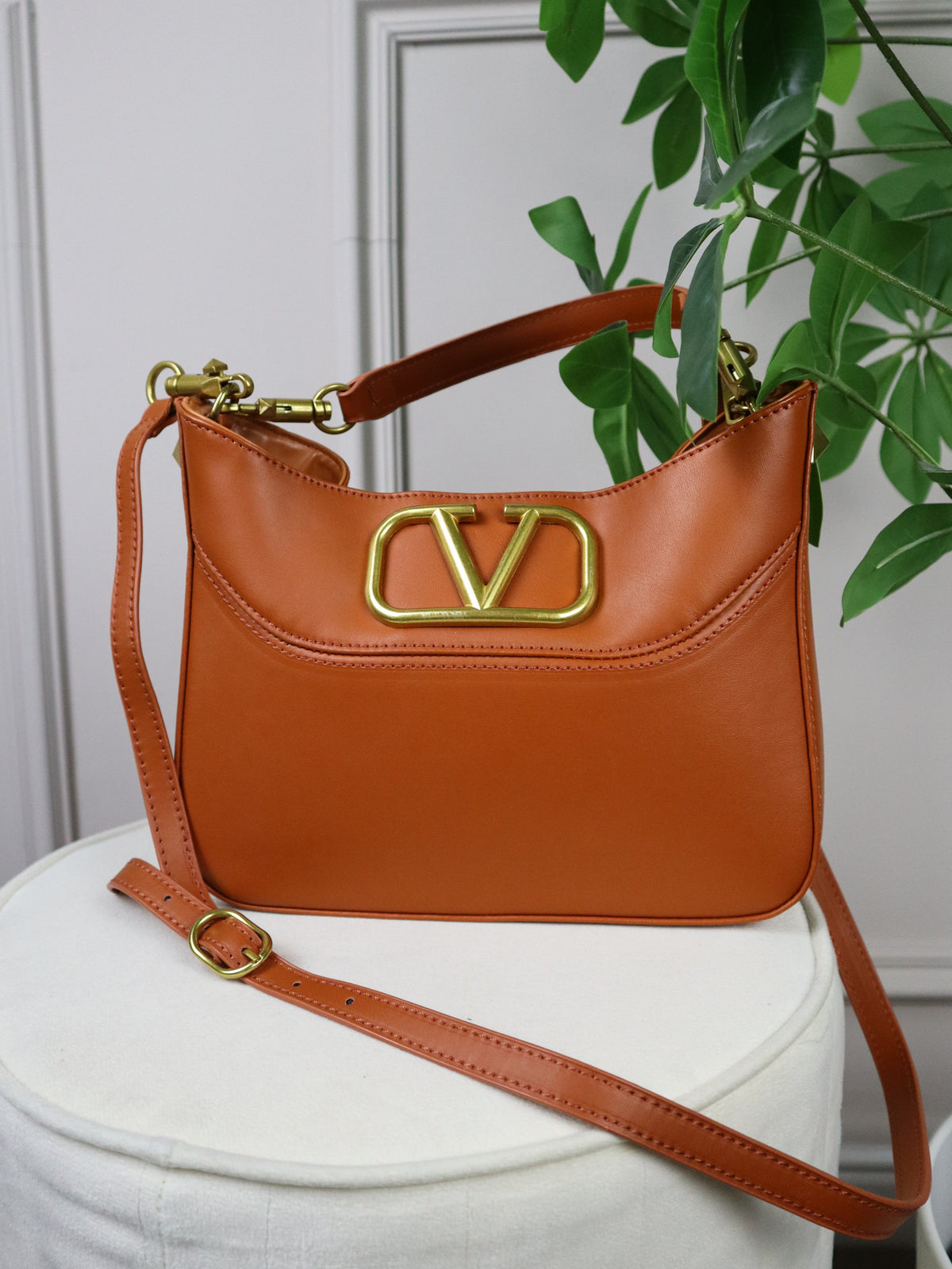 VALENTINO Borsa a mano Loco East West arancione