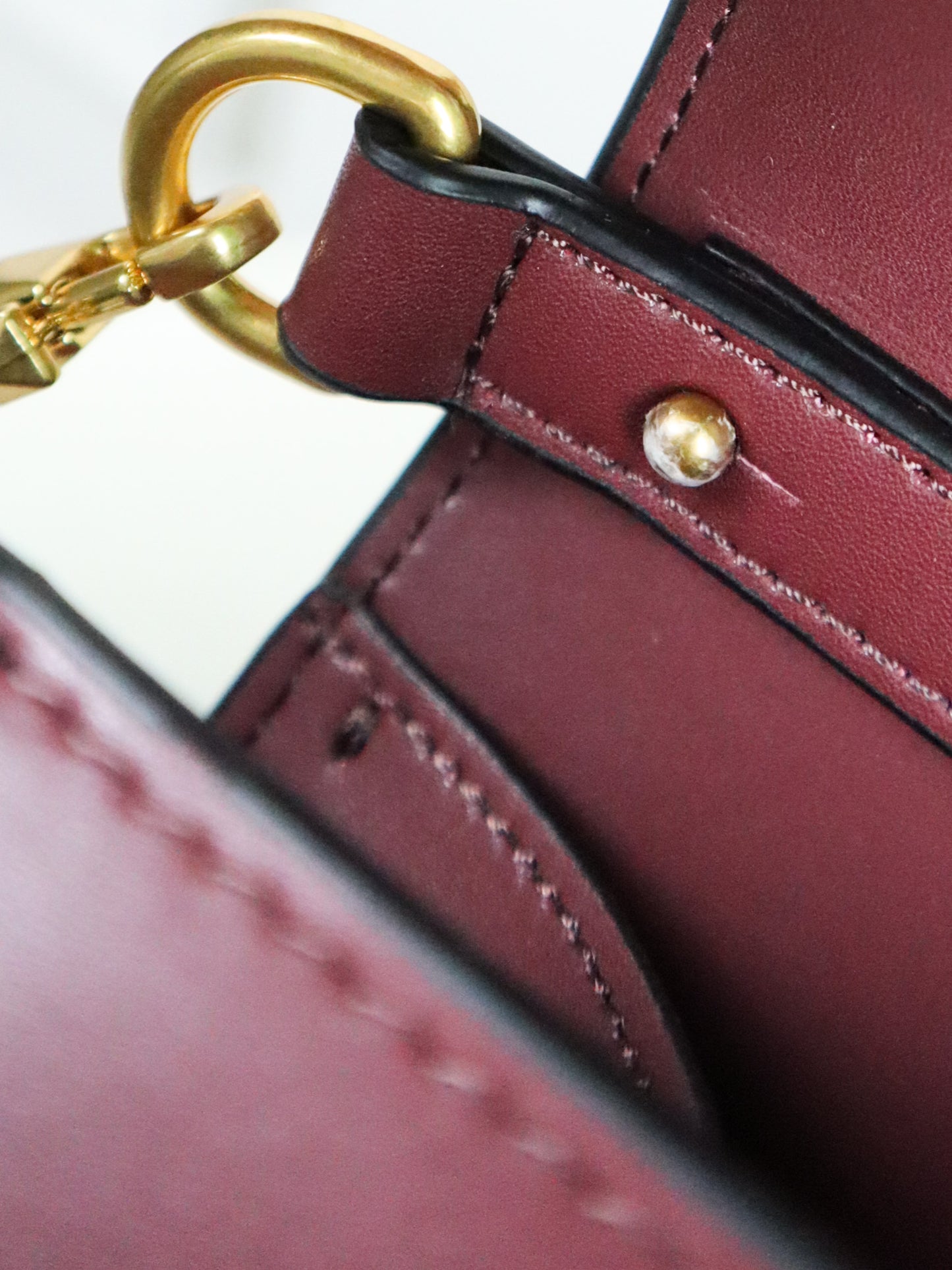 VALENTINO Borsa a mano mini Vsling bordeaux con strass