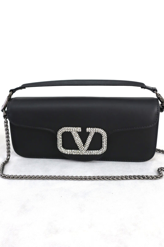 VALENTINO Borsa piccola a spalla nera Loco