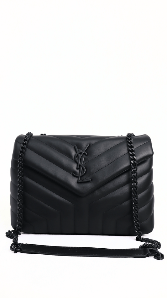 YSL Borsa a spalla Loulou Small nera