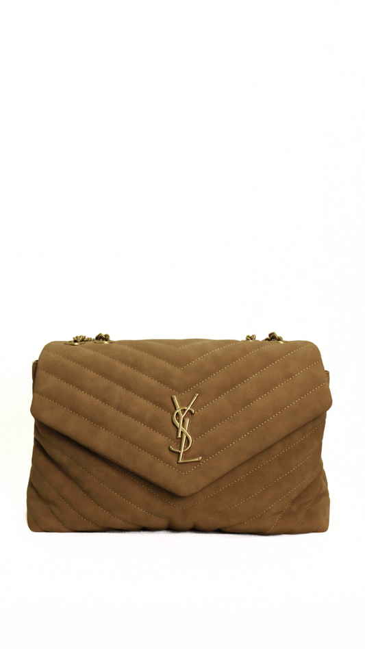 YSL LouLou scamosciata marrone