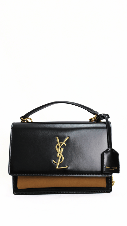 YSL Sunset Medium nera e marrone