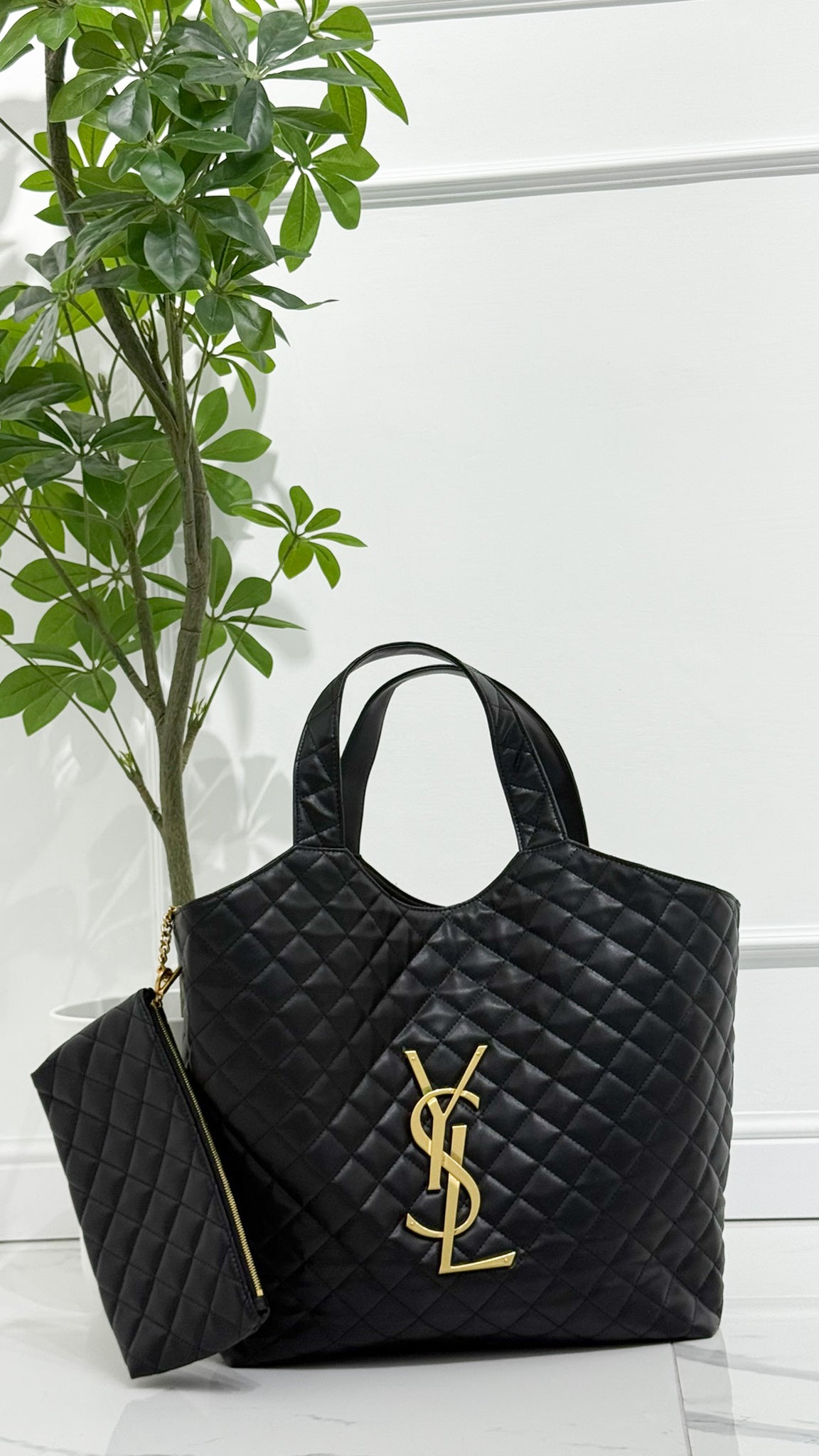 YSL bag icare plain nera