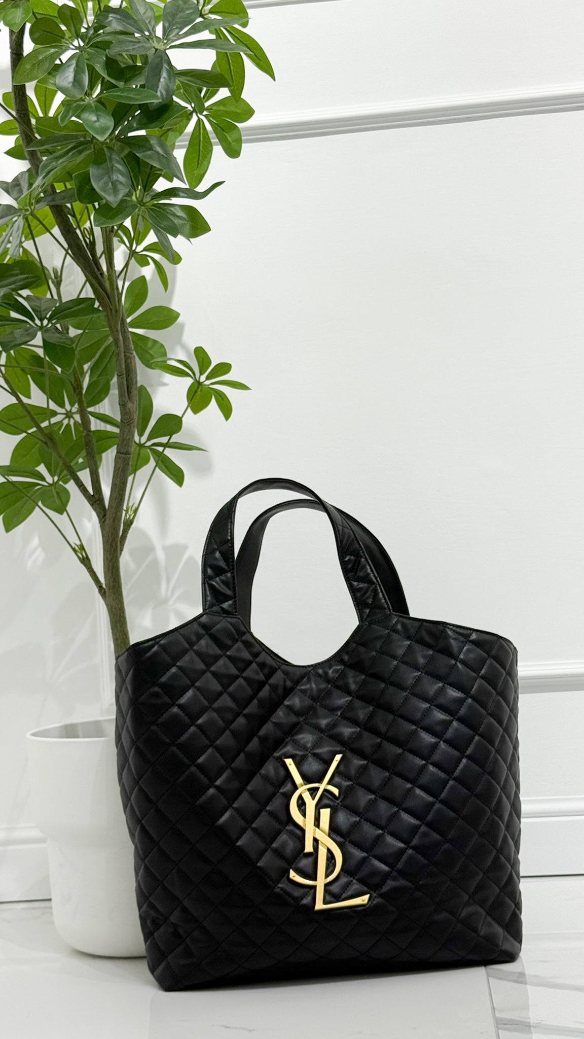YSL bag icare plain nera