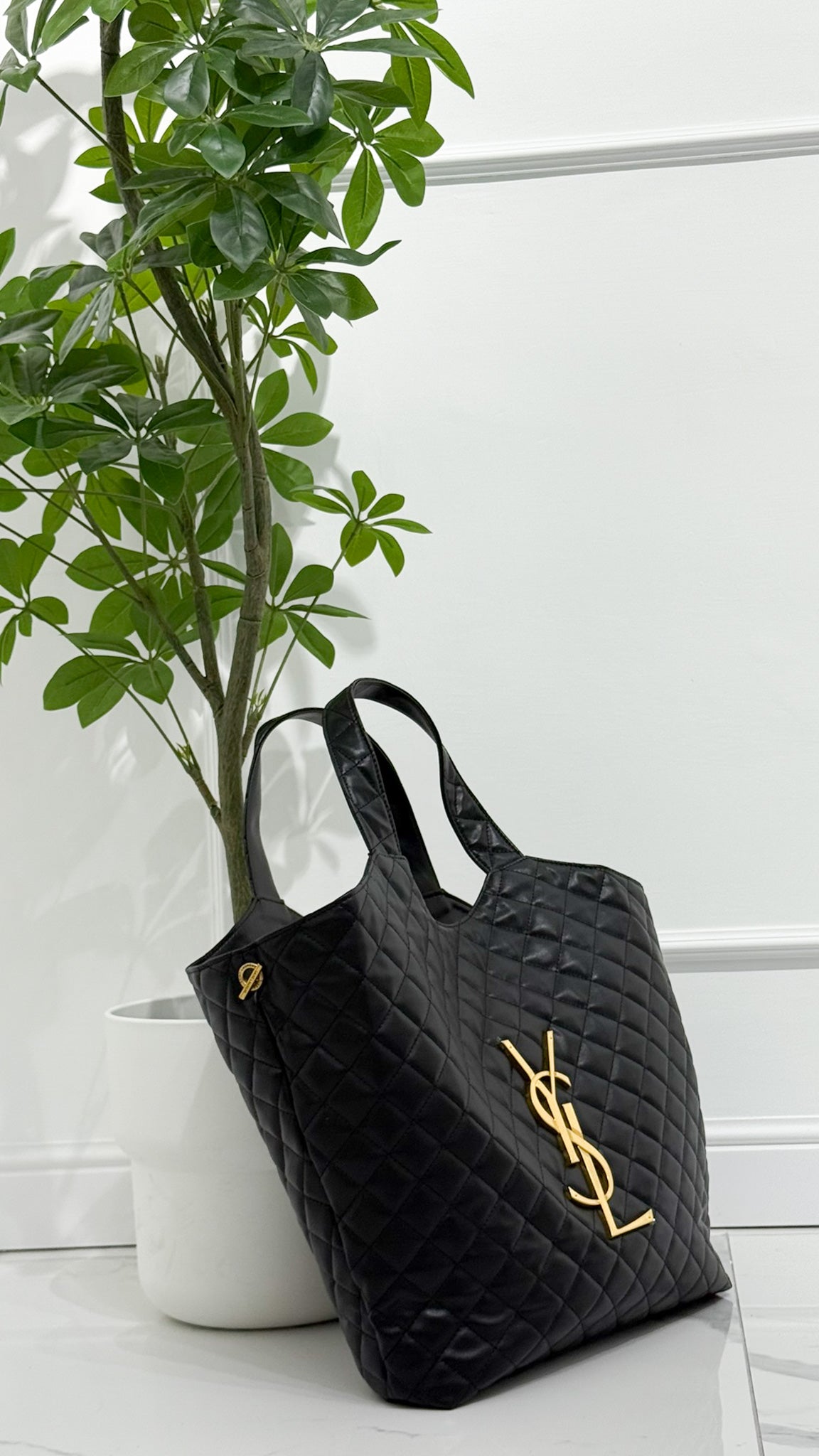 YSL bag icare plain nera