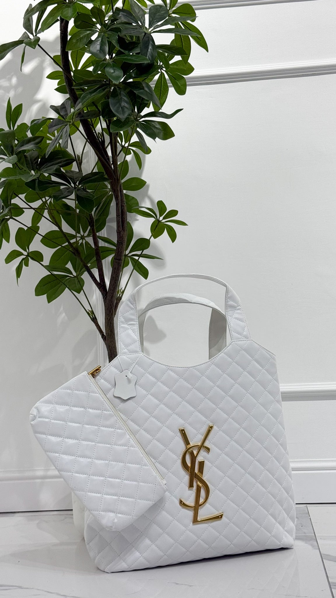 YSL bag icare plain bianca